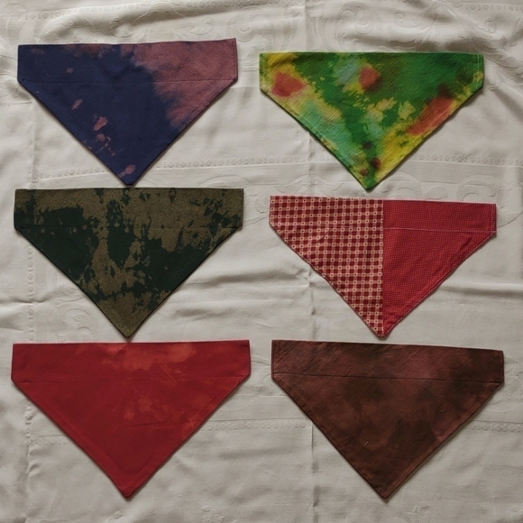 Tie Dyed Dog Scarf - Set of 6 - Picture 2 of 10